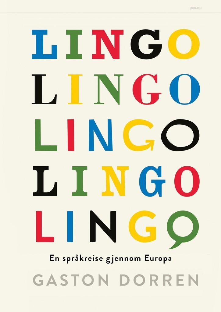 forside "Lingo", lingo skrevet mange ganger i en blanding av skrifttyper - Klikk for stort bilde