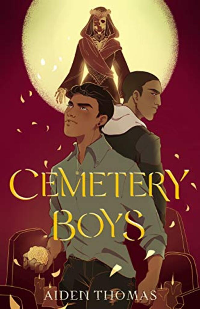 Forside Cemetery Boys.  To gutter foran et spøkelse og månen. - Klikk for stort bilde
